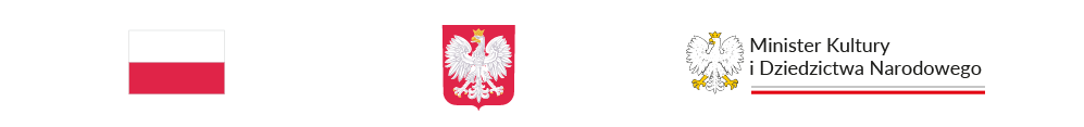 Oznaczenie projektu: flaga Polski, godło Polski, logo Ministerstwa Kultury i&nbsp;Dziedzictwa Narodowego 
