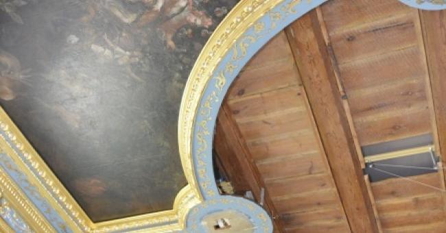 Montaż obrazu stropu ramowego